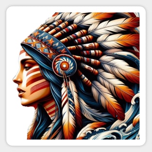 Native American, Beauty, Winona, Firstborn Daughter | Catsie Cat Magnet